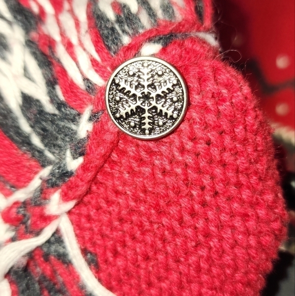 Vintage Stitch in Time North Crest Christmas Button Up Knit Cardigan L/XL - Picture 2 of 7